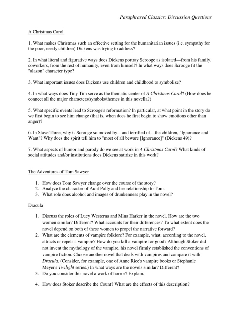 Discussion Questions Pride And Prejudice Moby Dick