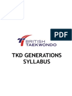 British Taekwondo TKD Generations Syllabus 2013