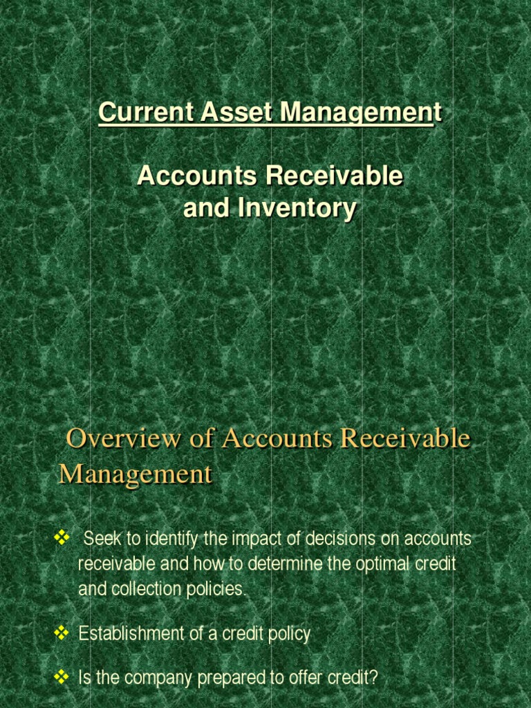 Accounts Receivable and Inventory Management | PDF | Credit (Finance ...