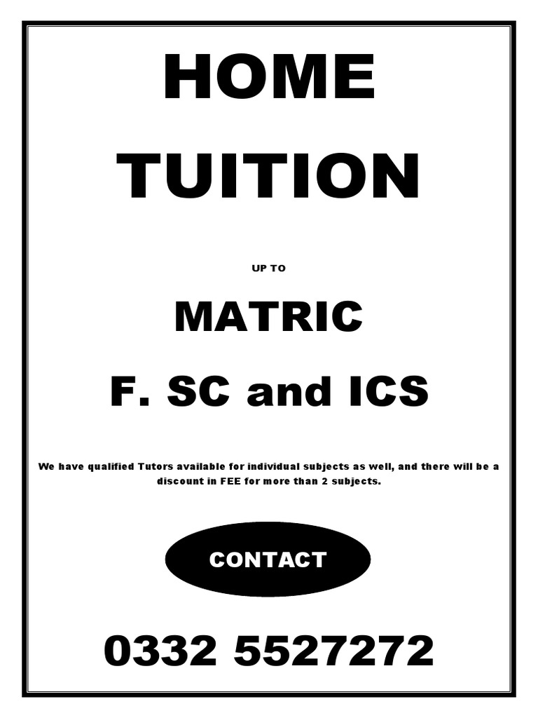 Home Tuition PDF
