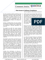 New Issues in Software Compliance