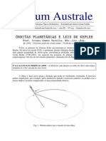 Órbitas Planetárias e Leis de Kepler