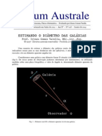 Estimando o Diâmetro das Galáxias