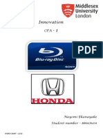 Blu-ray disk and honda case study - innovation