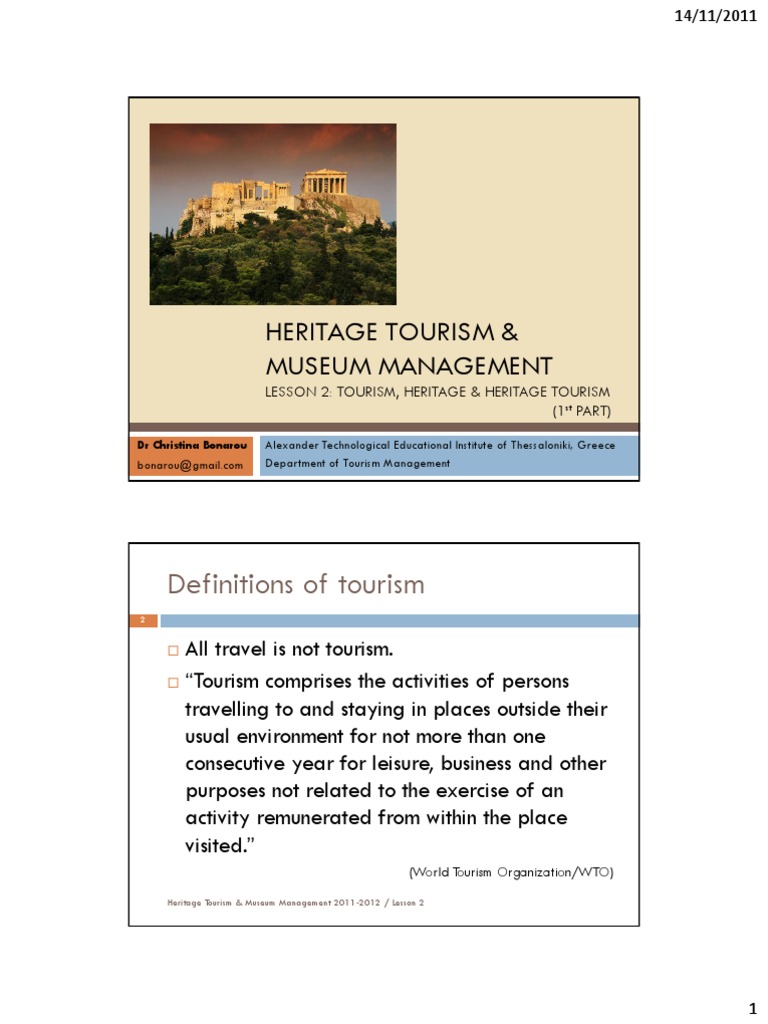 Heritage Tourism and Its Importance | PDF | Tourism | Cultural Heritage