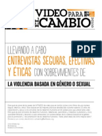 Llevando A Cabo Entrevistas Seguras, Efectivas y Éticas Con Sobreviventes de Violencia Basada en Género o Sexual