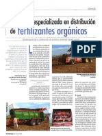 Maquinaria Especializada en Distribucion de Fertilizantes Organicos