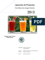 Proyecto Final Elaboración de Jugos Naturales PDF