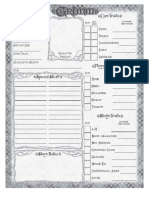 Grimm Character Sheet