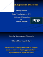 Opening & Supervision of Accounts