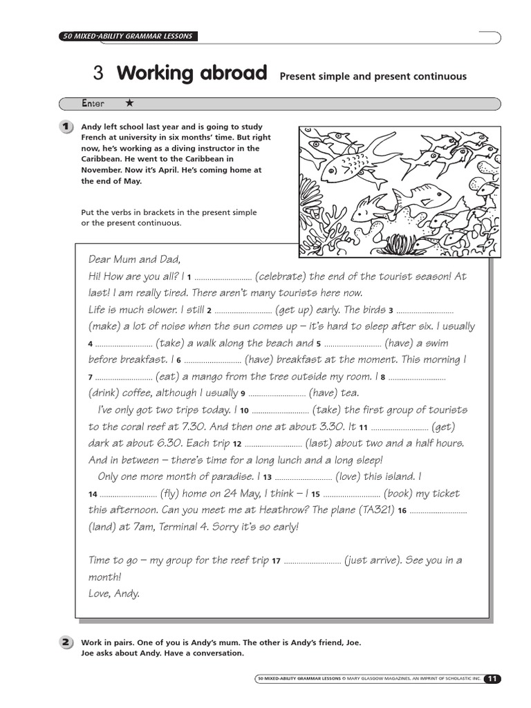 Present Simple and Continuous | PDF