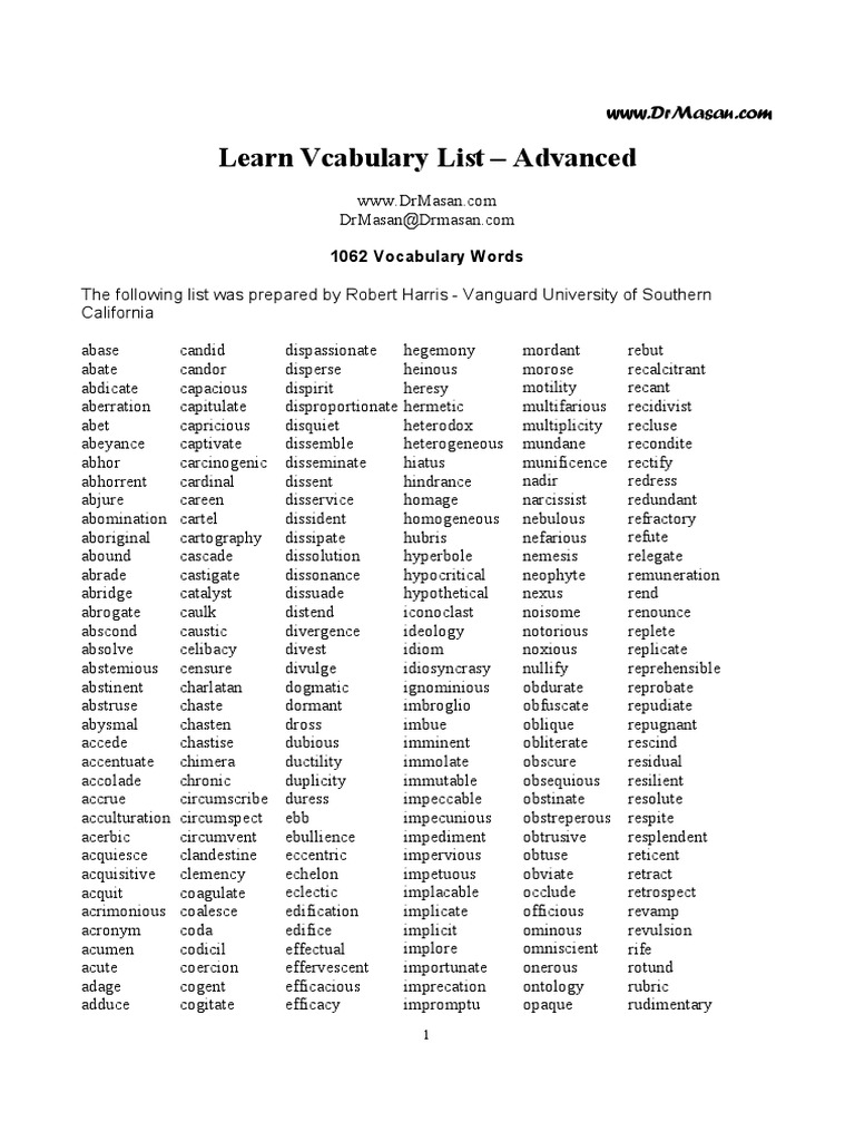 learn-vocabulary-list-advanced-philosophical-science-science