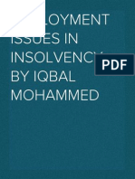 Employment Issues in Insolvency (2013)