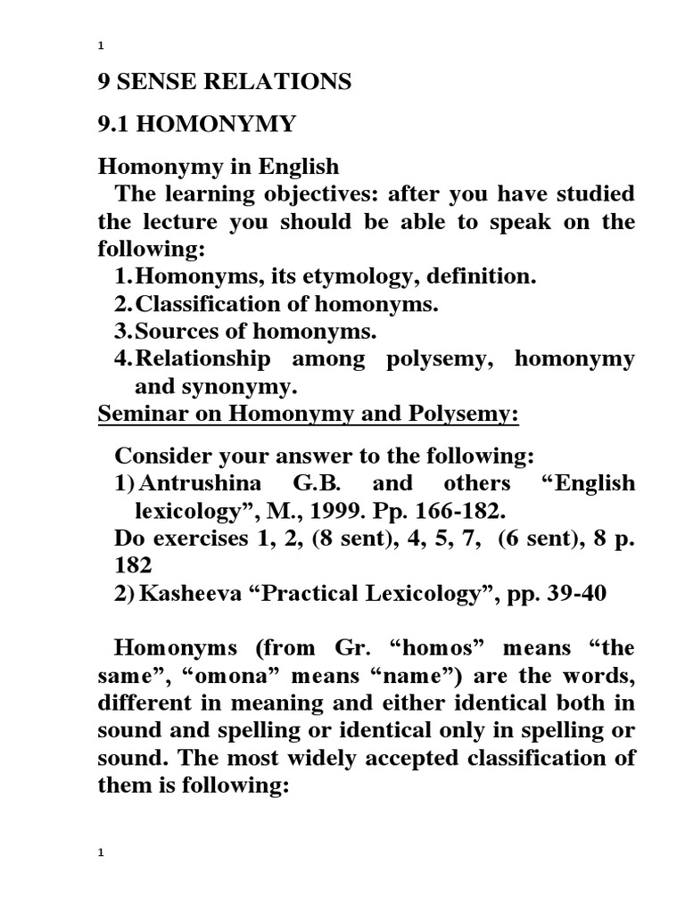 Synonyms, Antonyms and Homonyms - Verbal Ability (VA) and Reading