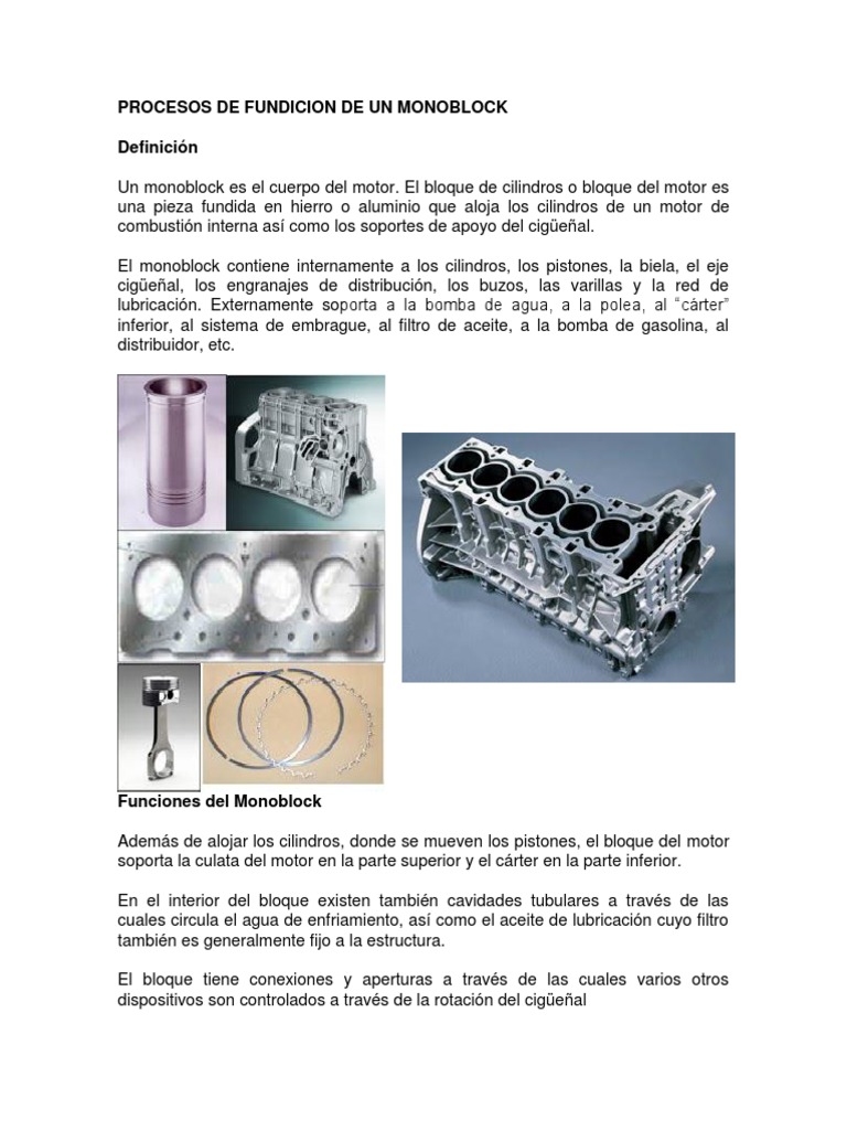 Proceso de Fabricación del Monoblock de un Motor Pistón Propulsión Prueba gratuita de 30