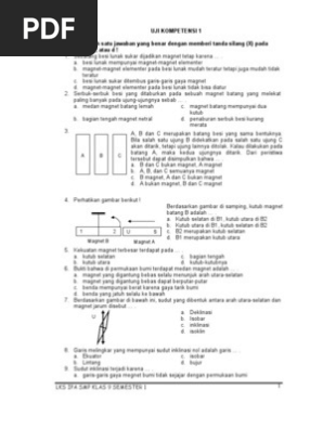 Bank Soal Kemagnetan Kelas 9 Smp Doc