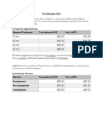 Fee Schedule PDF