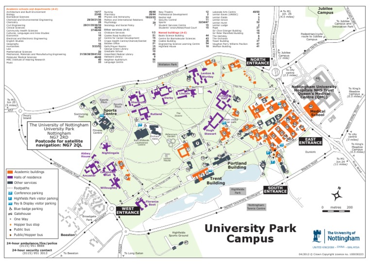 Printable Map Of University Park