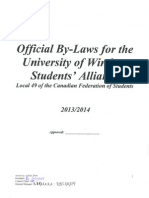 Official UWSA By-Laws