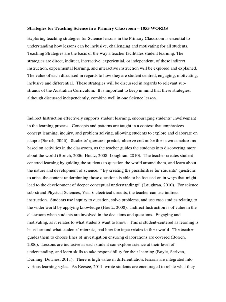 Effective Science Teaching Strategies | PDF | Teachers | Learning