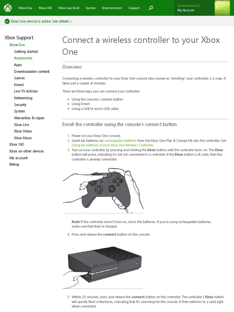 Connect a wireless controller to your Xbox One Xbox Video Game