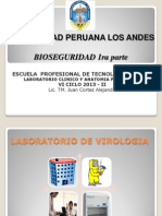 Bioseguridad en Virologia 1ra Parte Upla 2013-II