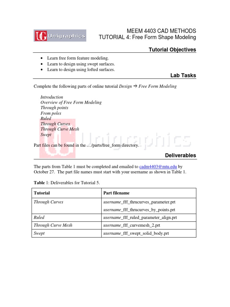 Free Form Shape Modeling Tutorial | PDF | Computers