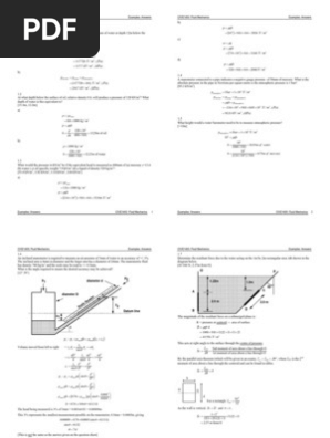 Fluid Mechanic Answer Pressure Measurement Pressure
