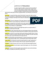 Definitions For Photosynthesis 1