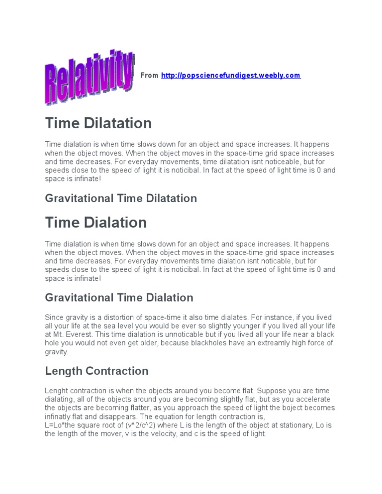 Relativity | PDF