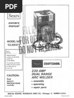 Download Craftsman 30-230 Arc Welder by ALFREDO TEXACA SN189480504 doc pdf