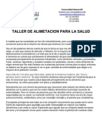 Taller de Alimentacion para La Salud