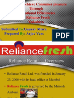 SIP Presentation On Reliance Fresh.