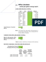 MPGe Calculator