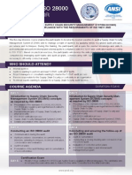 Certified ISO 28000 Lead Auditor - Two Page Brochure