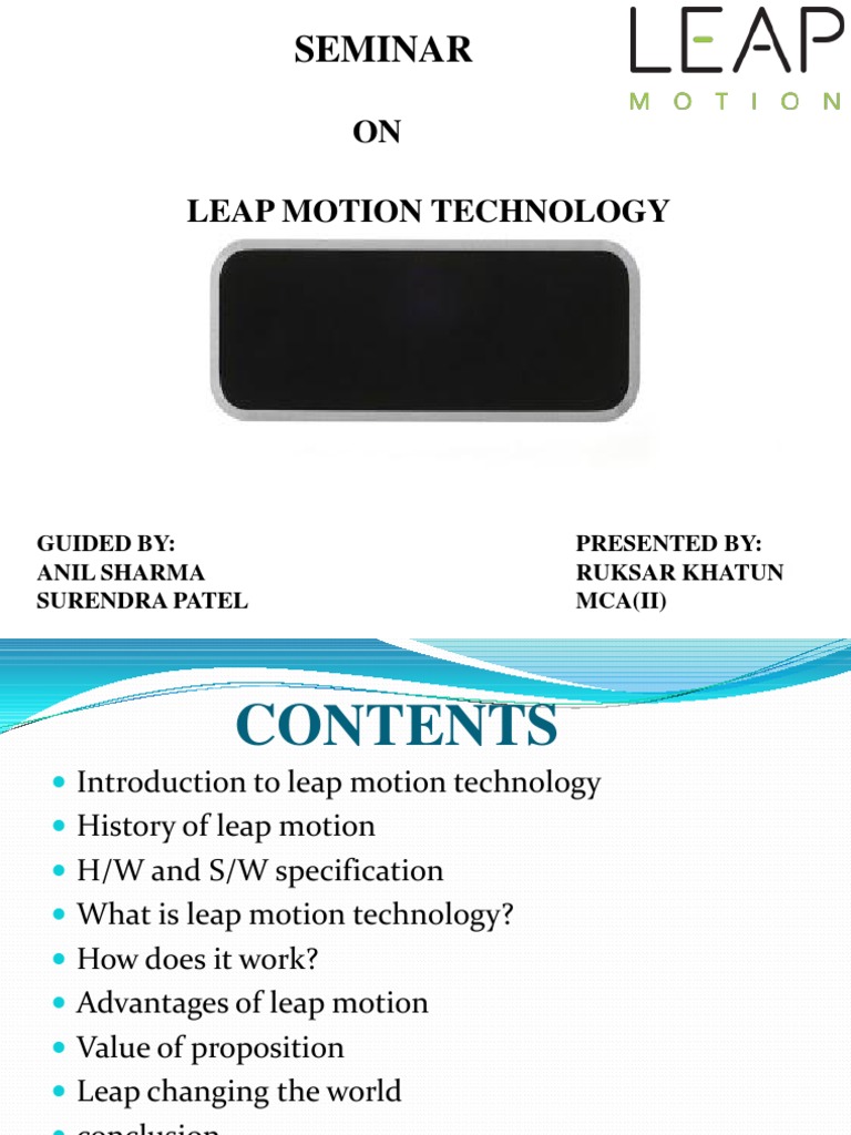 Leap Motion Technology | PDF | Art | Computers