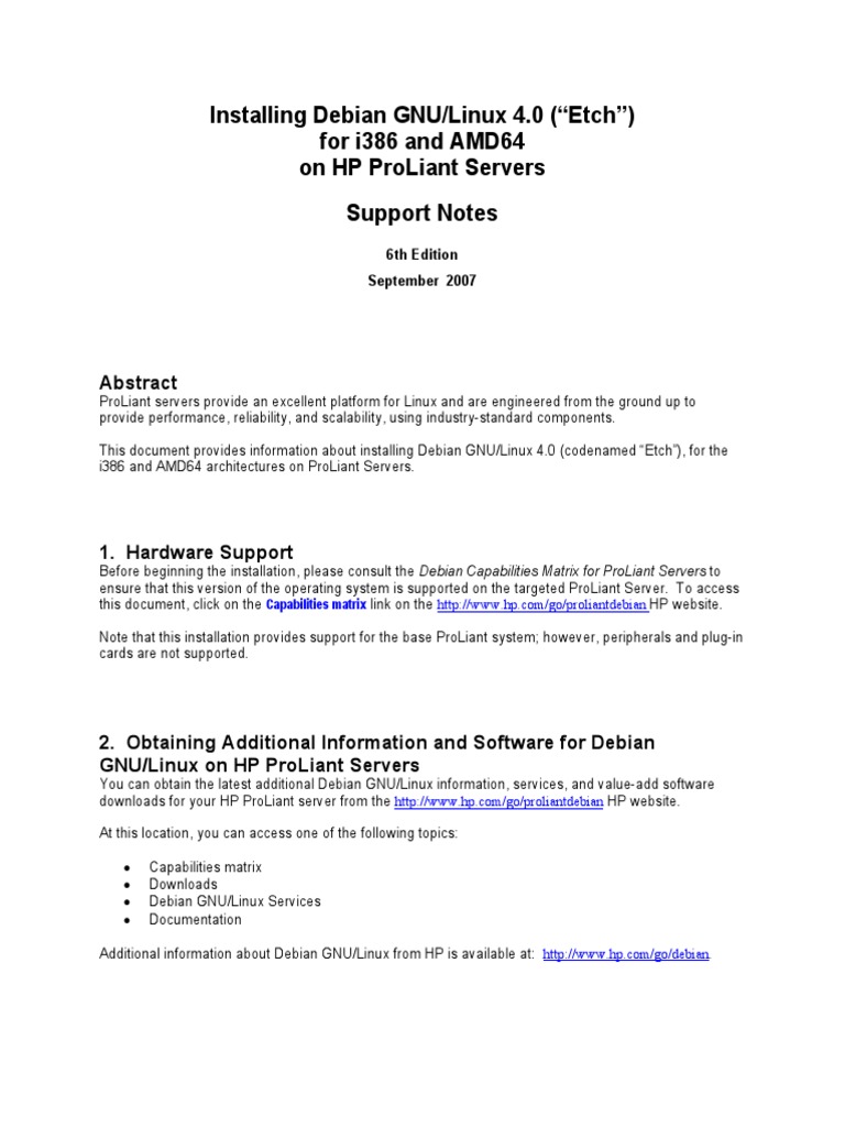 Debian Proliant How To | PDF