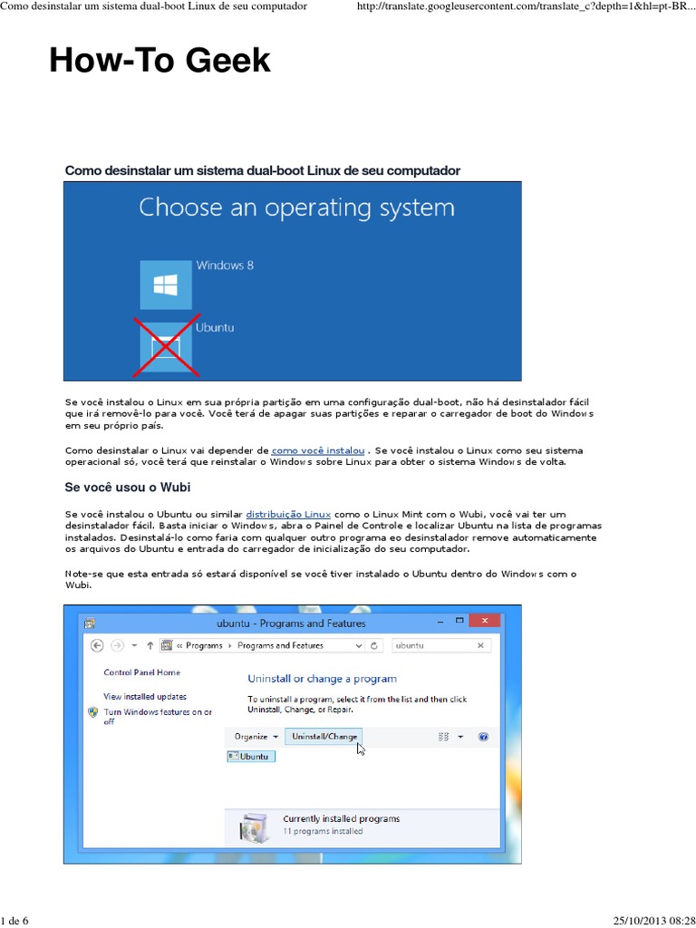 Desinstalar Ubuntu Dual Boot Windows 10