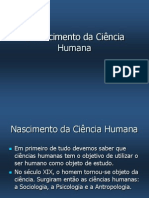 O Nascimento das Ciências Humanas