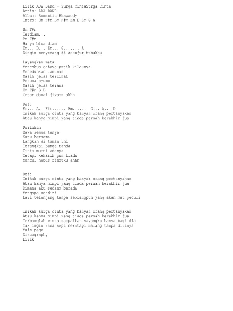 Ada Band Surga Cinta Pdf