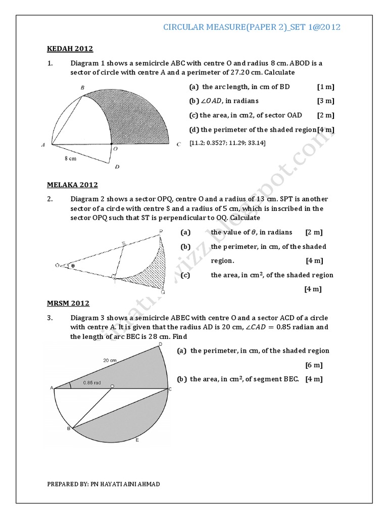 circular-measure-paper-2-set-1-2012