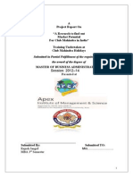 Project Report On Club Mahindra