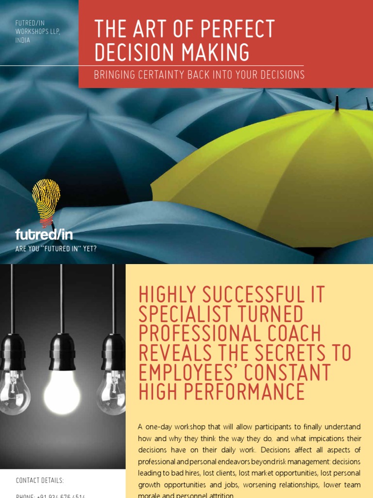 The Art of Perfect Decision Making | PDF | Employment | Thought