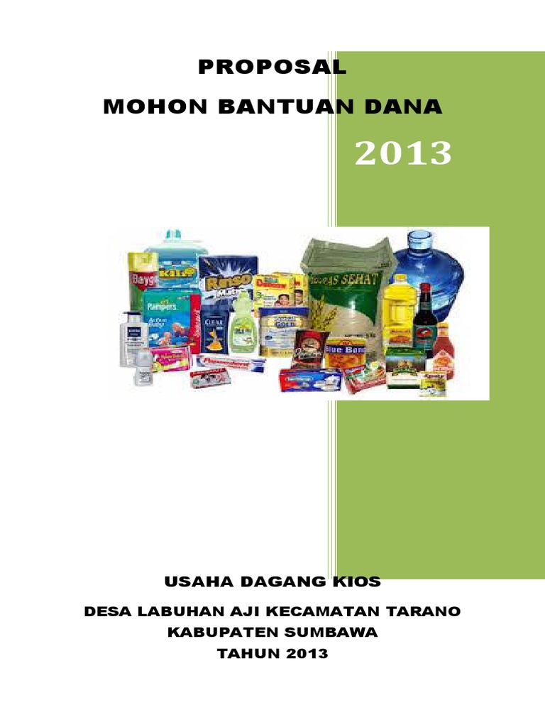Proposal Bantuan Modal Usaha Kios | PDF | Ilmu Sosial
