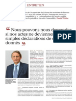 Nous Pouvons Nous Demander Si Nos Actes Ne Deviennent Pas de Simples Déclarations de Conseils Donnés