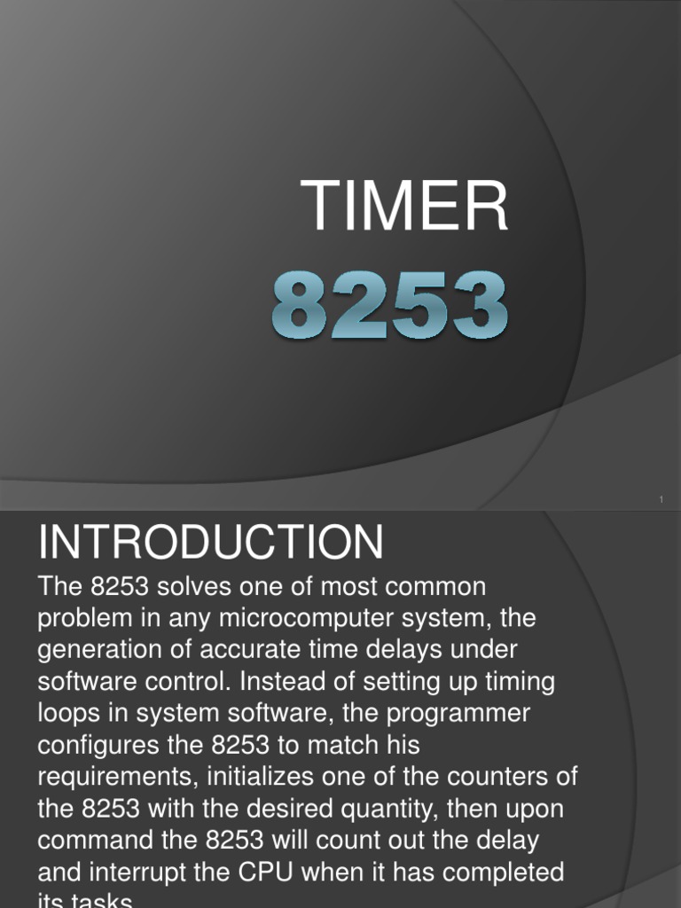 8253 Timer: Functionality & Features | PDF