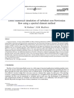 Direct Numerical Simulation of Turbulent Non-Newtonian Ow Using A Spectral Element Method