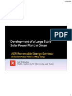 Development of A Large Scale Solar Power Plant in Oman: Bob Whitelaw Public Authority For Electricity and Water