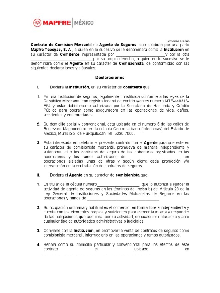 Contrato de Seguro | PDF | Seguro | Póliza de seguros