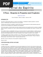 O Passe - Respostas às Perguntas mais Freqüentes